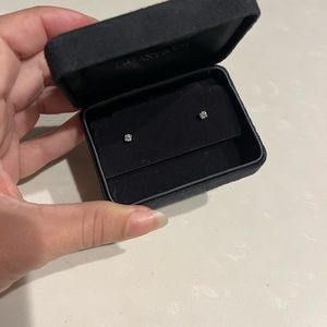 Tiffany Platinum .22 Diamond Earrings